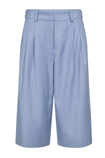 KianaCC Pin Pleat Bermuda 23-Pale Blue - 41079 Thumbnail