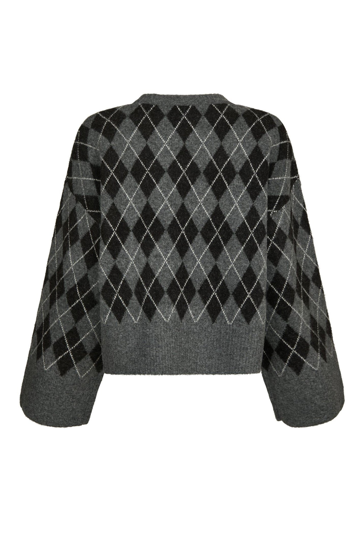 Kick Check Knit Blouse Antracit - 165204