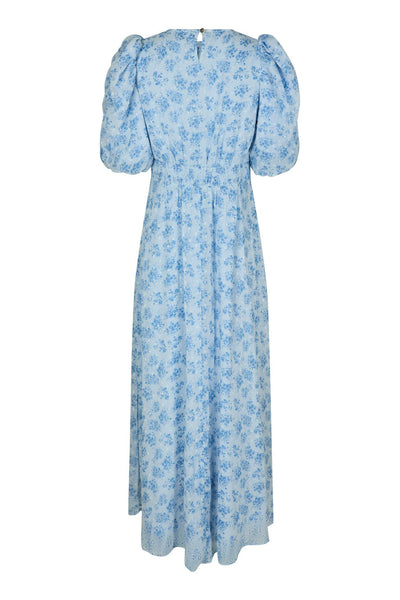 Kikka Chiffon Flower Dress Light Blue - 167915 Thumbnail