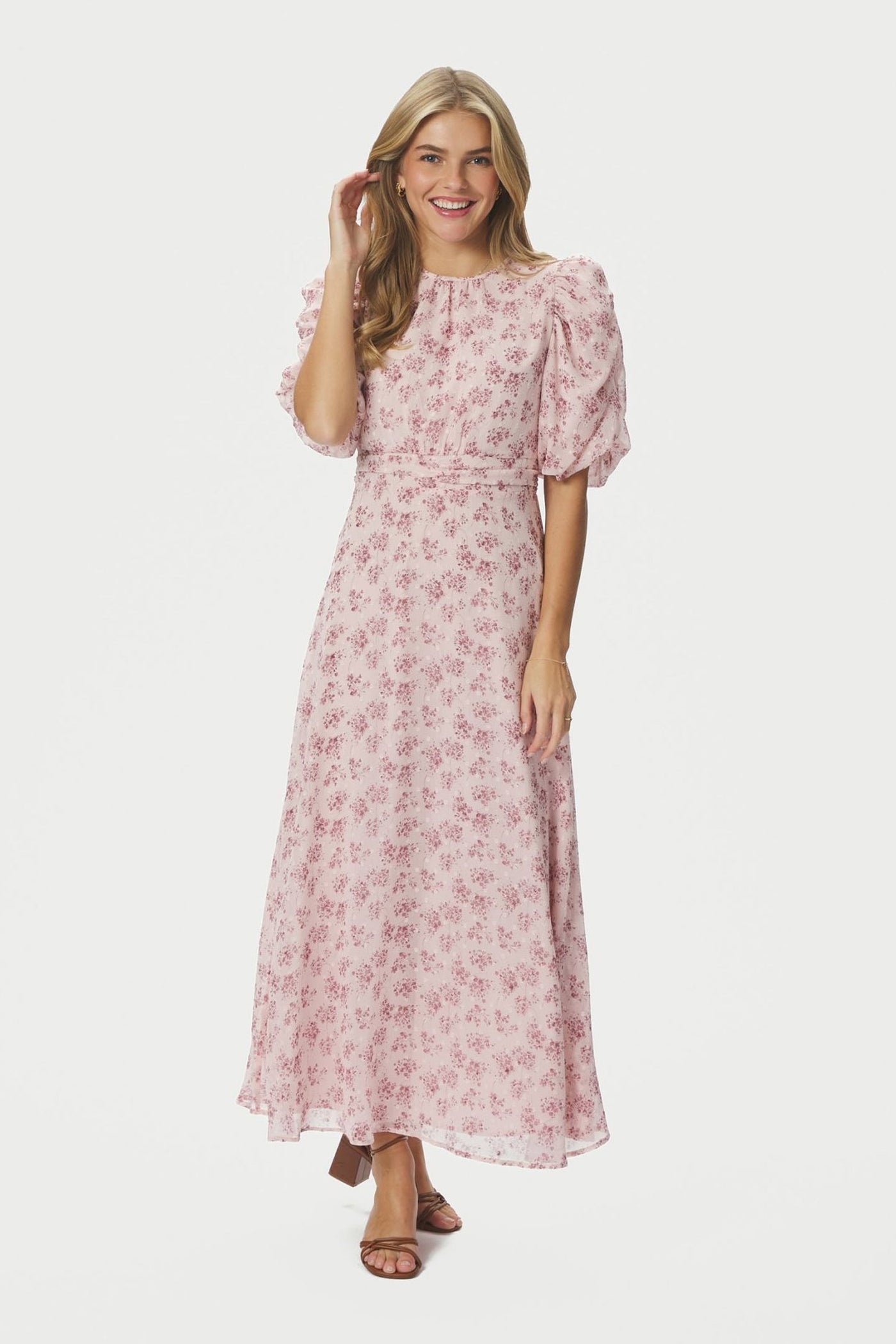 Kikka Chiffon Flower Dress Rose - 167915