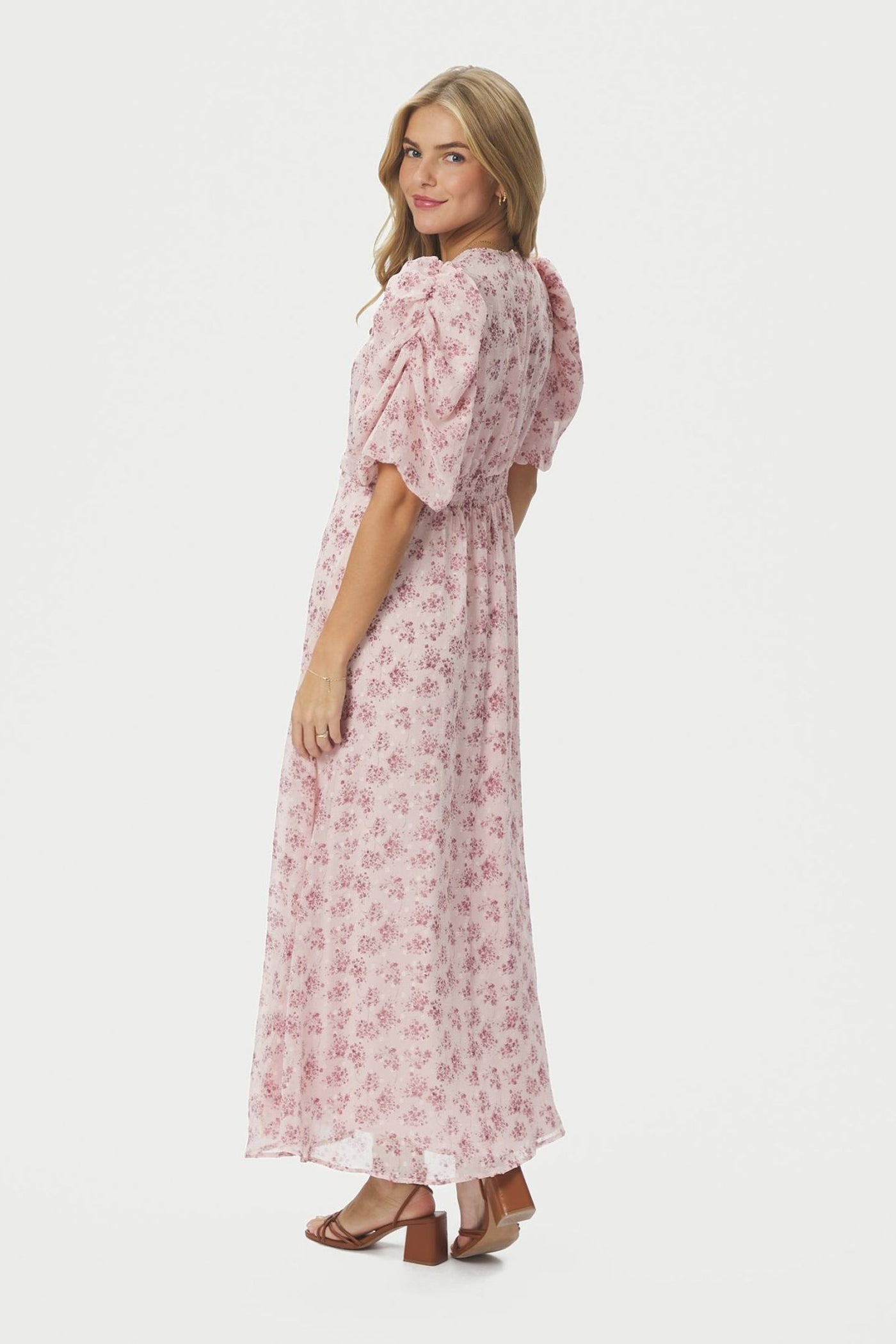 Kikka Chiffon Flower Dress Rose - 167915