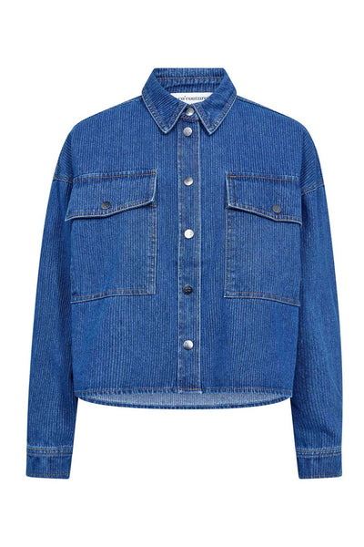 KimmyCC Denim Shirt 555-Dark denim - 45031 Thumbnail
