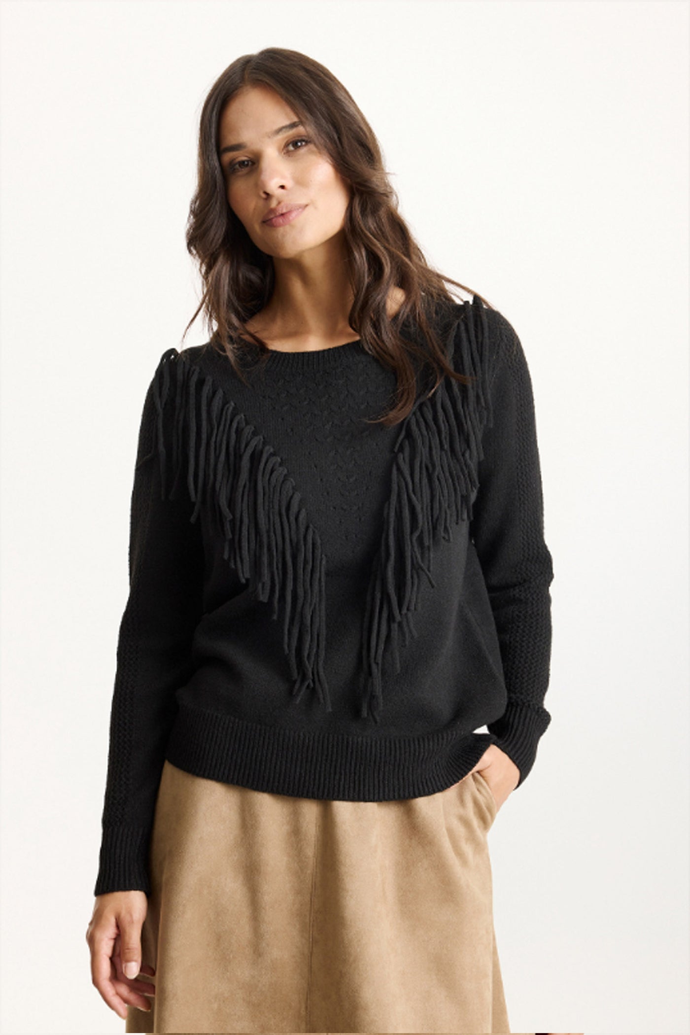 Kirstin knit blouse SORT - 16799