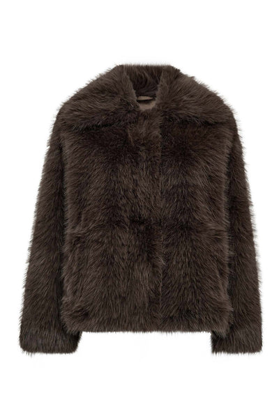 KitaCC Furry Jacket 154-Walnut - 30335 Thumbnail