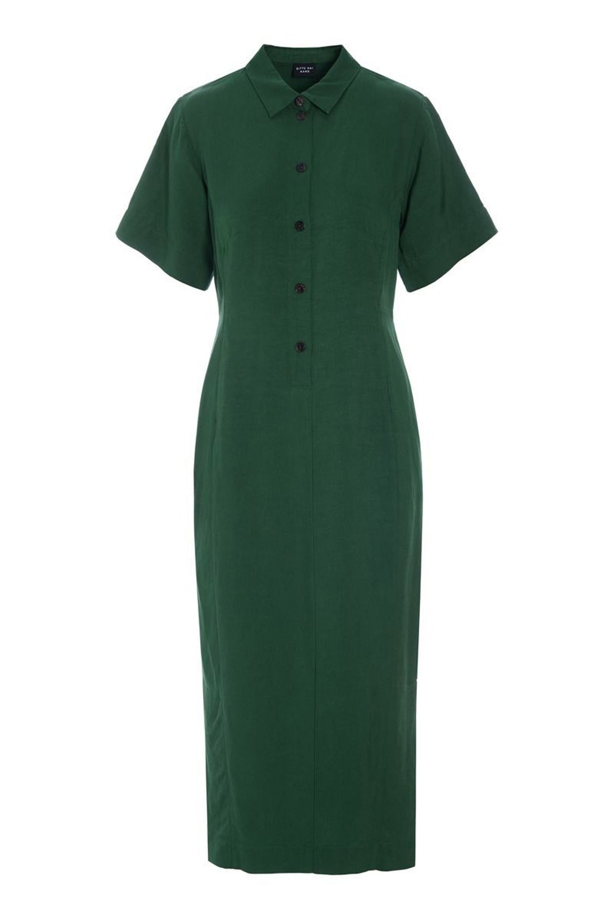 Kumamoto smal kjole DEEP GRASS GREEN - 262-2421-5670
