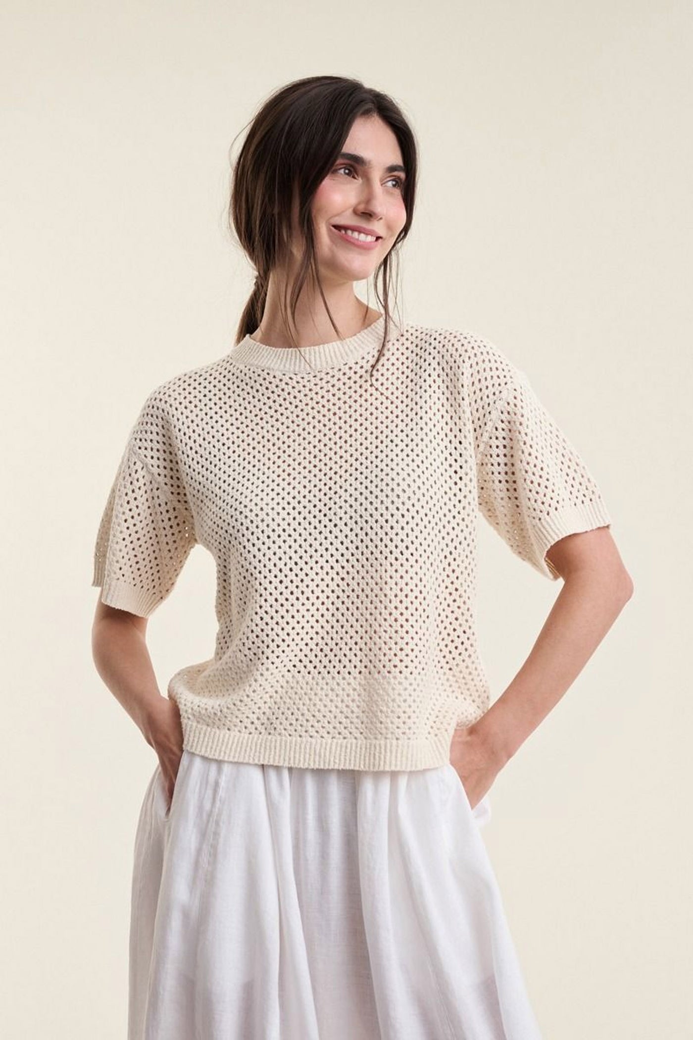 Kumi kortærmet bluse CANVAS - 263-1082-5819