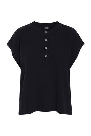 Kumo cashmere bluse med knappe Black - 266-1080-5884