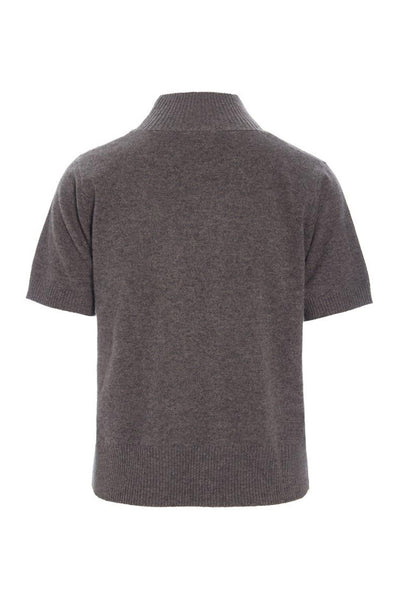 Kumo cashmere kortærmet bluse SHARK MELANGE - 266-1080-5886 Thumbnail