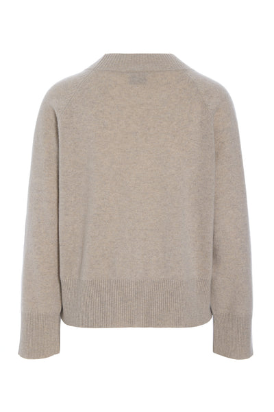 Kumo cashmere raglan bluse IVORY MELANGE - 261-1080-5662 Thumbnail