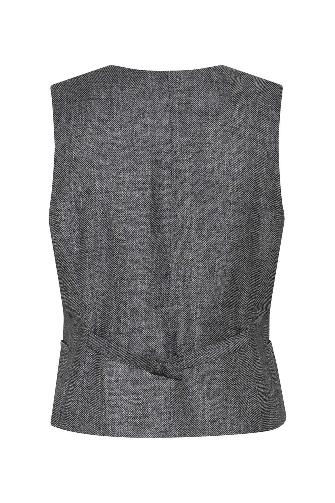 KuraBBBielle Waistcoat Grey Herringbone - BBW4734