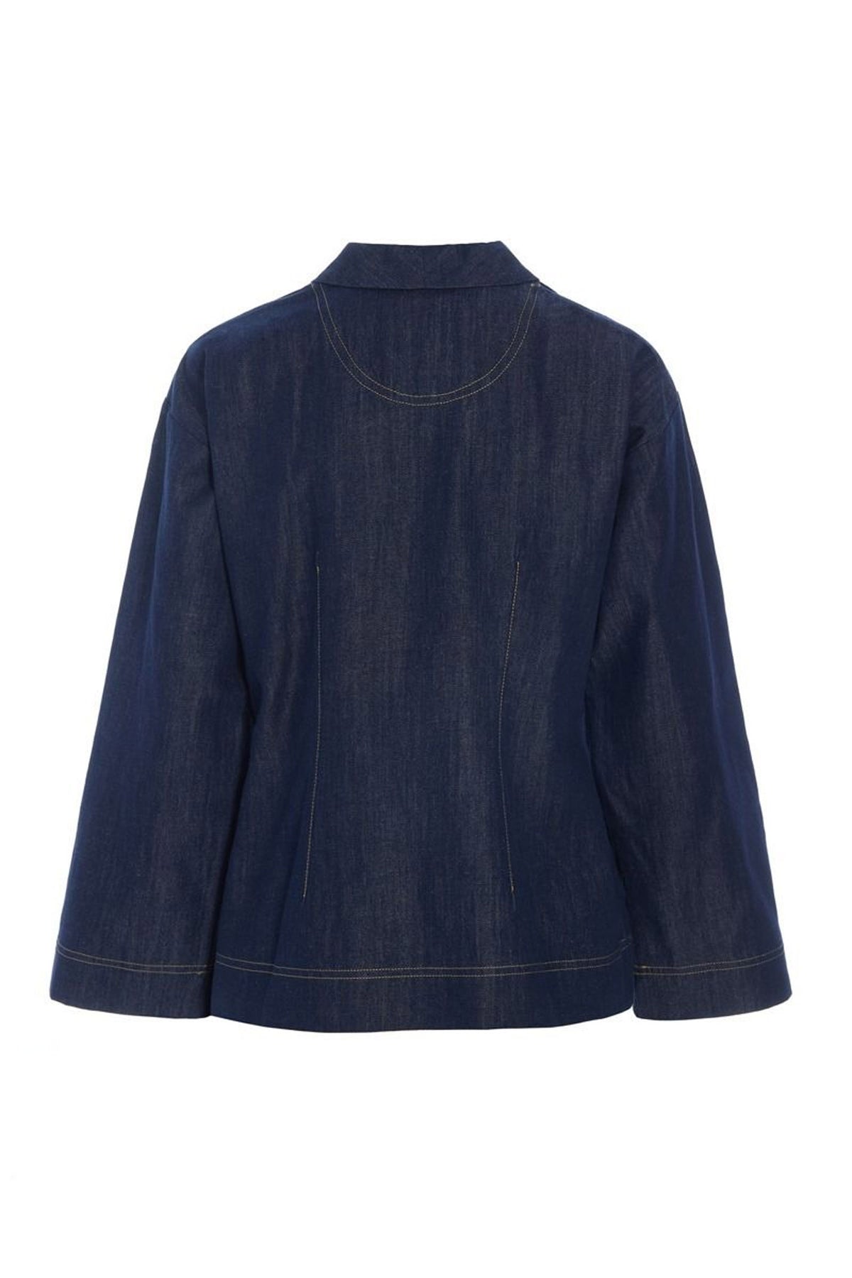 Kurai jakke med bindebånd Dark Denim - 262-2468-5699