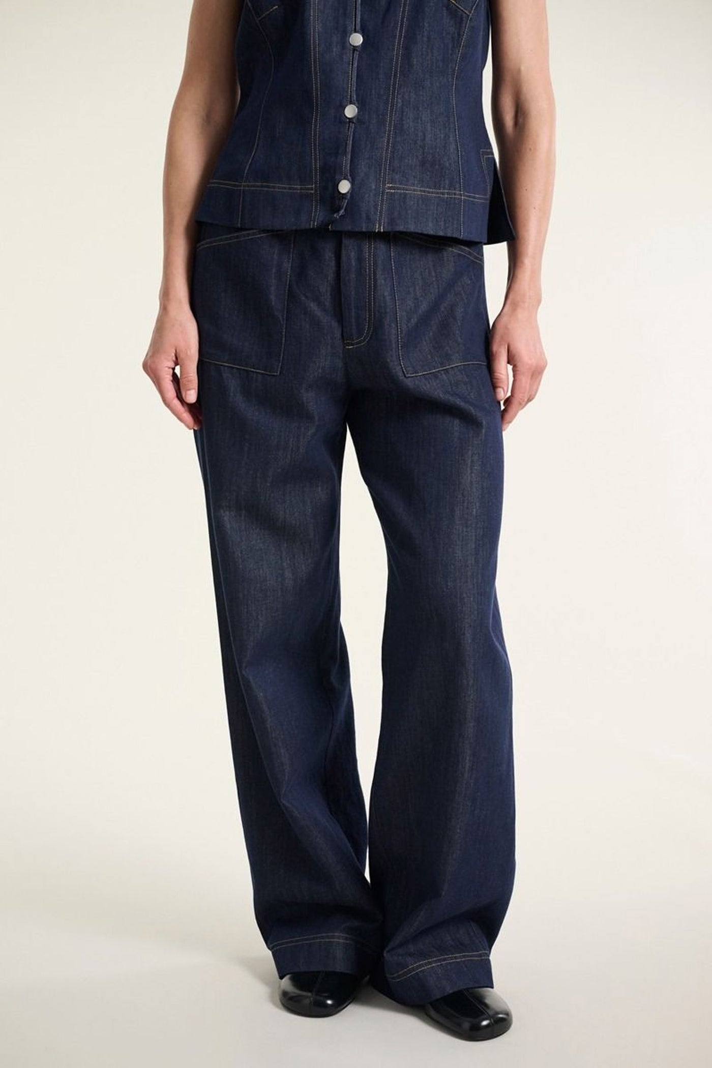 Kurai lige bukser Dark Denim - 262-2468-5701
