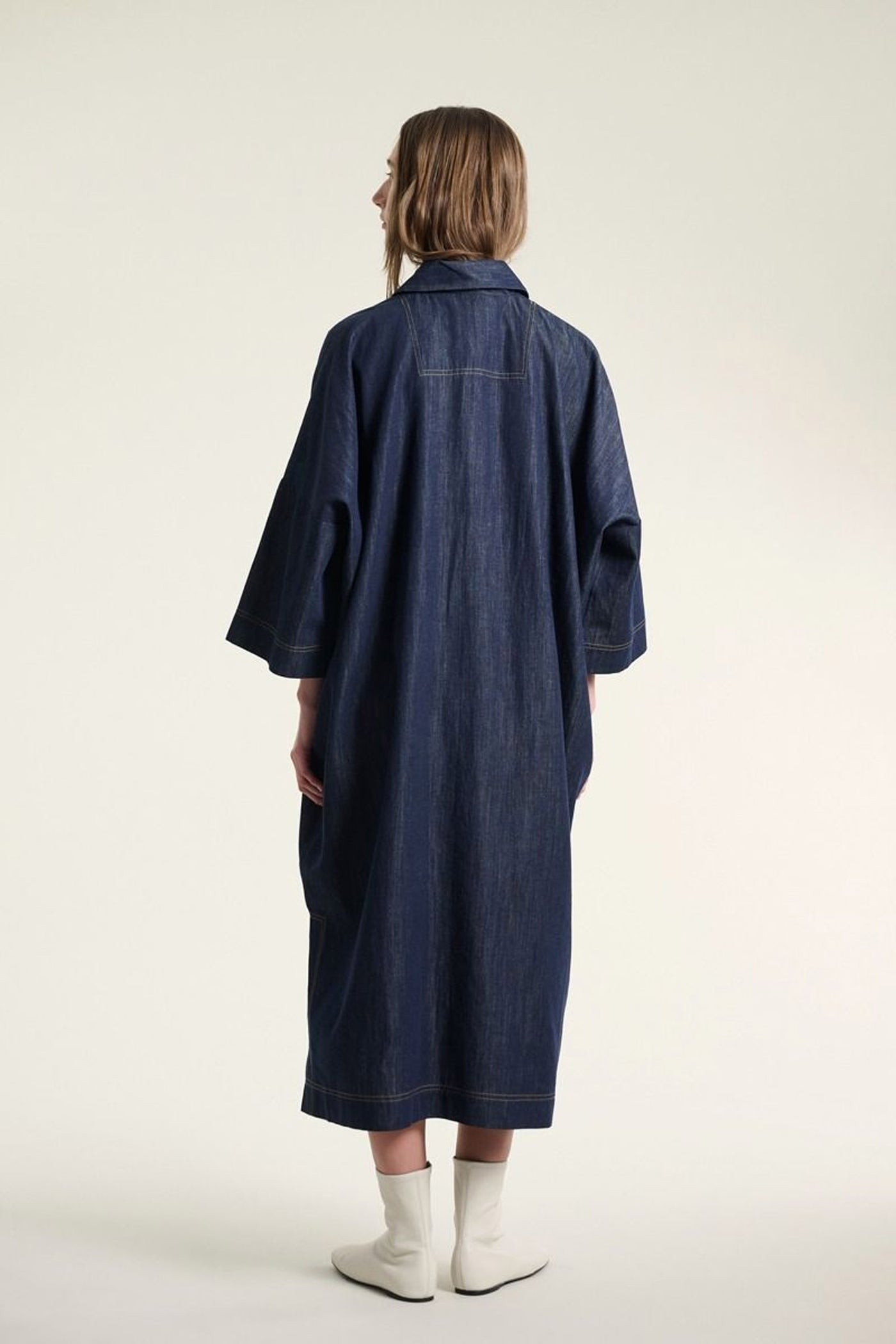 Kurai oversize kjole Dark Denim - 262-2468-5698