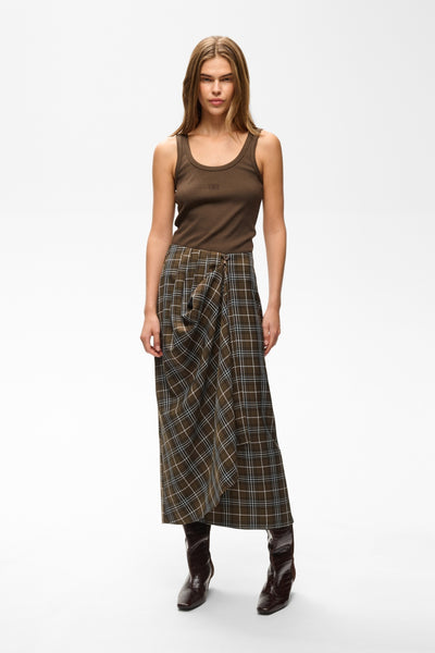 GZaleya HW skirt green olive check - 109881 - 10911453 Thumbnail