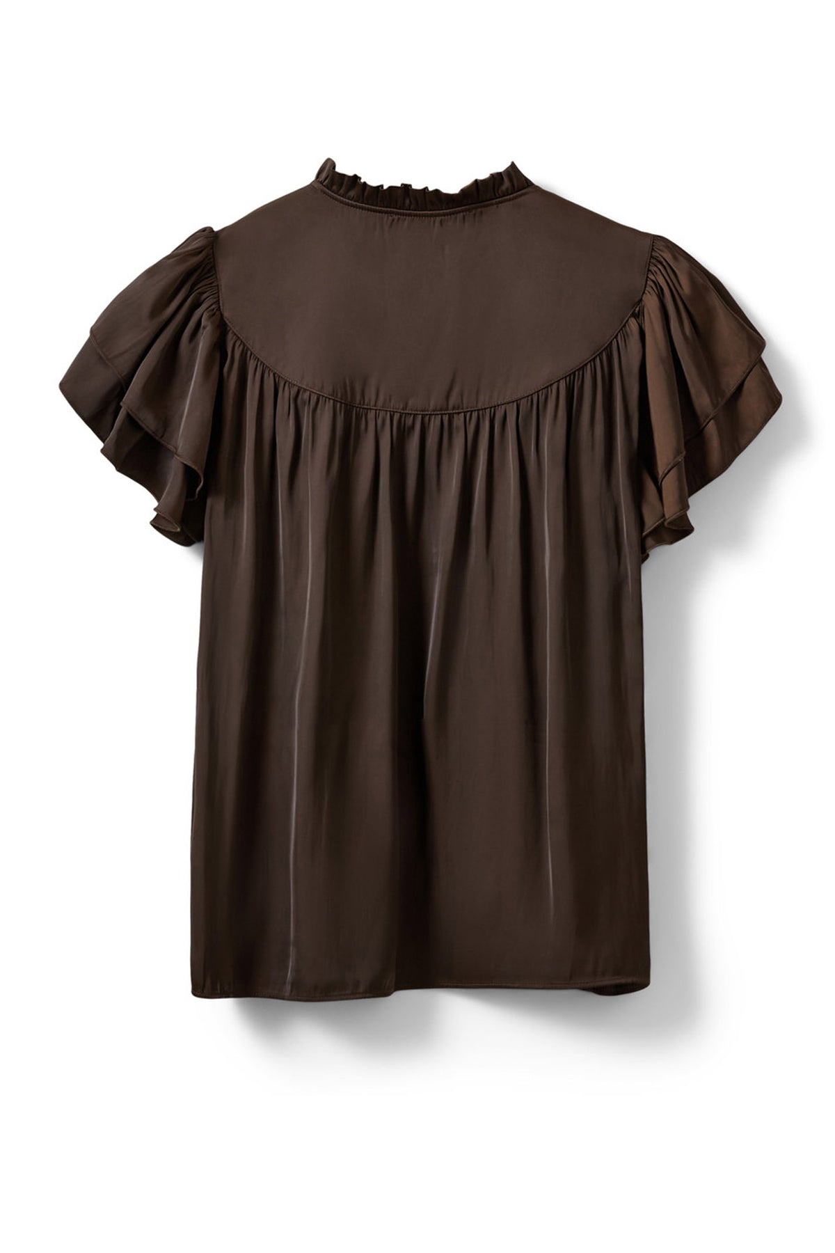 LALILASW FRILL TOP 7162 Intense Brown - S262190