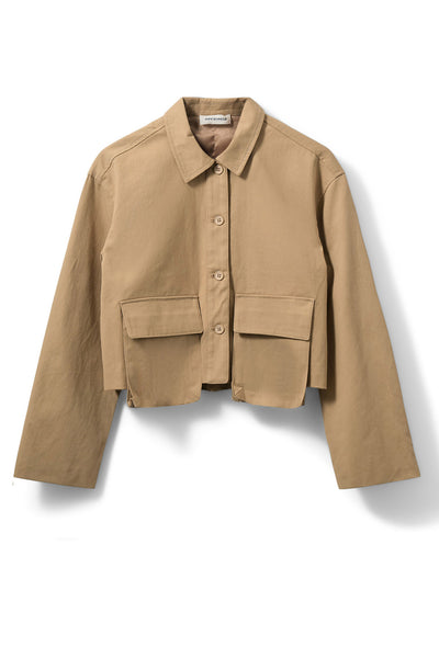 LARKSW SHORT SHIRT JACKET 7012 Camel - S261350 Thumbnail