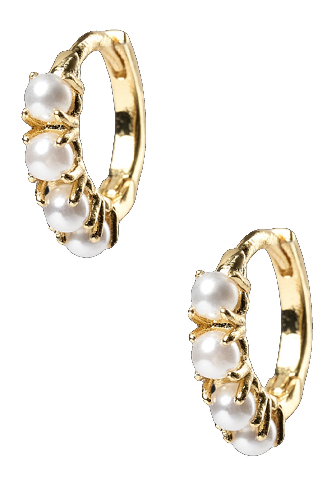 MINI HOOP PEARL TILBEHØR GULD - MINI HOOP PEARL