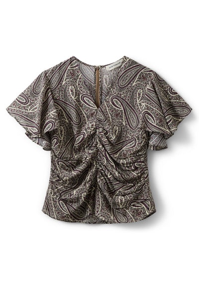 LEELASW PRINTED BLOUSE 4170 Bordeaux mix Paisley - S262400 Thumbnail