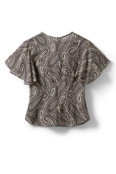 LEELASW PRINTED BLOUSE 4170 Bordeaux mix Paisley - S262400 Thumbnail