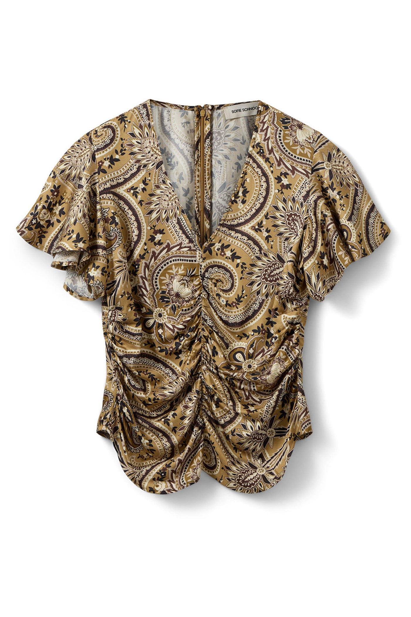 LEELASW PRINTED BLOUSE 7163 Bronze Mix Paisley - S262408