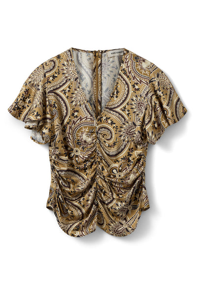 LEELASW PRINTED BLOUSE 7163 Bronze Mix Paisley - S262408 Thumbnail
