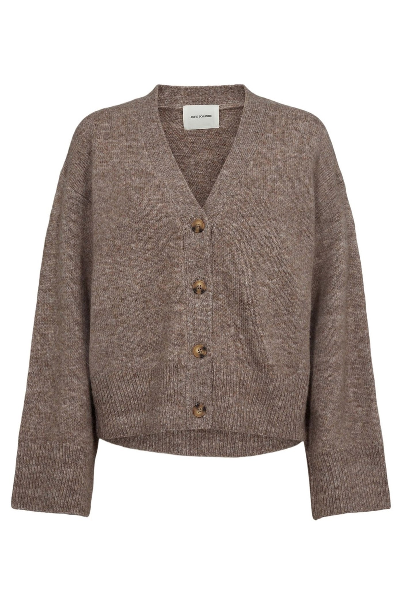 LEVASW CARDIGAN 7071 Brown melange - SNOS420