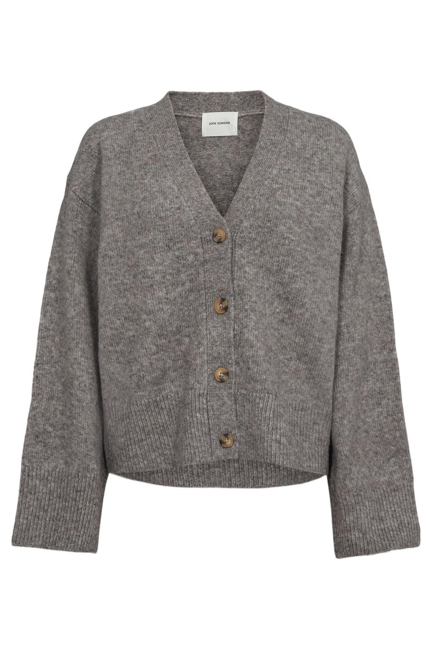 LEVASW CARDIGAN 8000 Grey mel - SNOS420