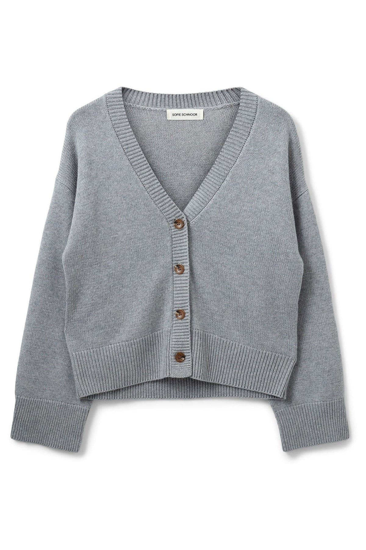 LEVASW CARDIGAN 8000 Grey mel - SNOS540