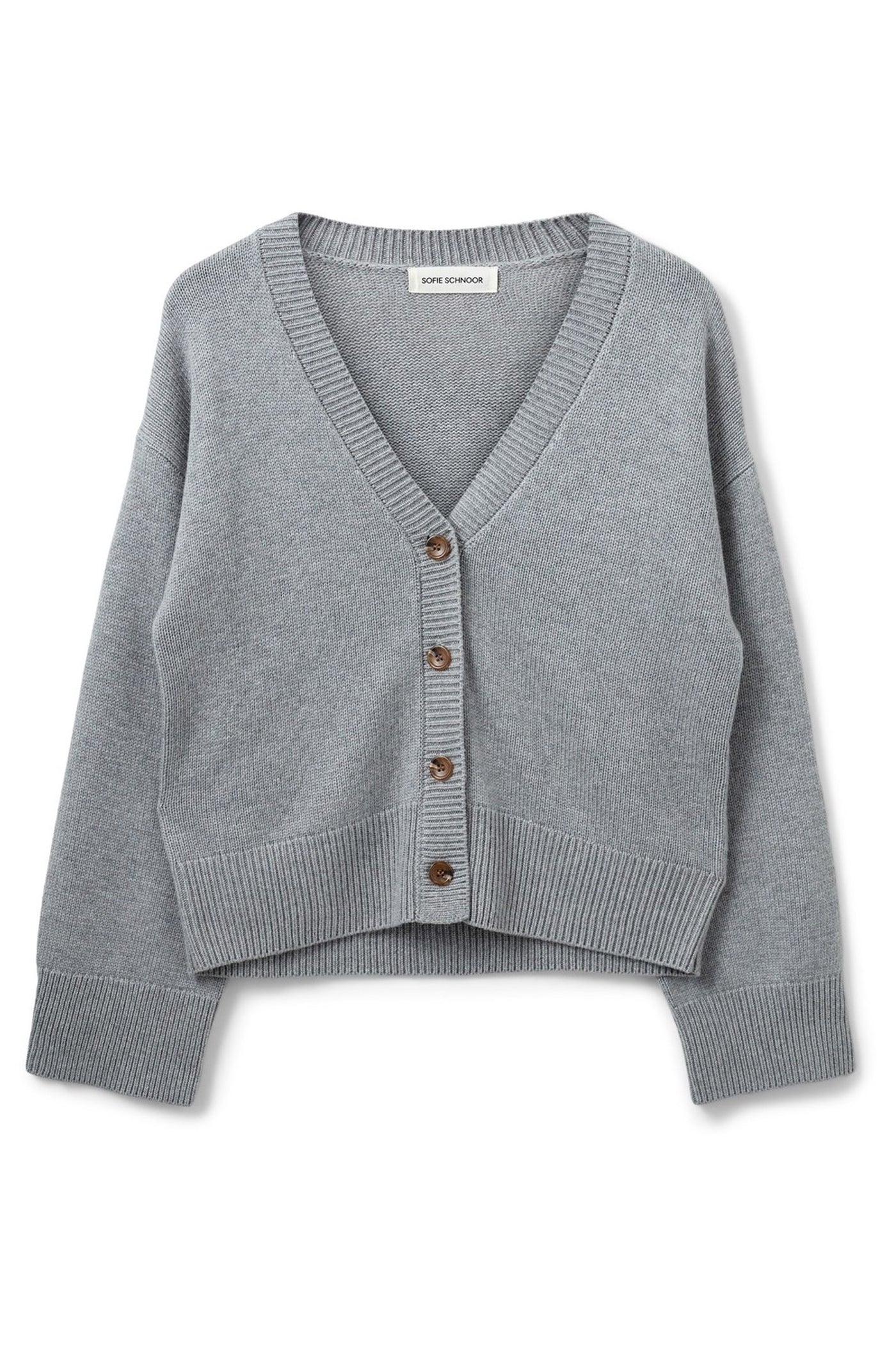LEVASW CARDIGAN 8000 Grey mel - SNOS540
