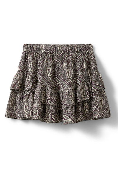LIVIASW PRINTED SKIRT 4170 Bordeaux mix Paisley - S262401 Thumbnail