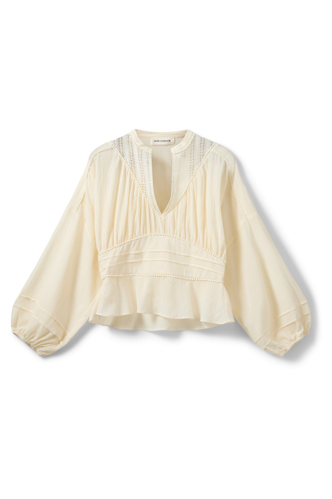 LOUSW LACE DETAIL BLOUSE 0159 Cream White - S262225