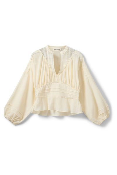 LOUSW LACE DETAIL BLOUSE 0159 Cream White - S262225 Thumbnail
