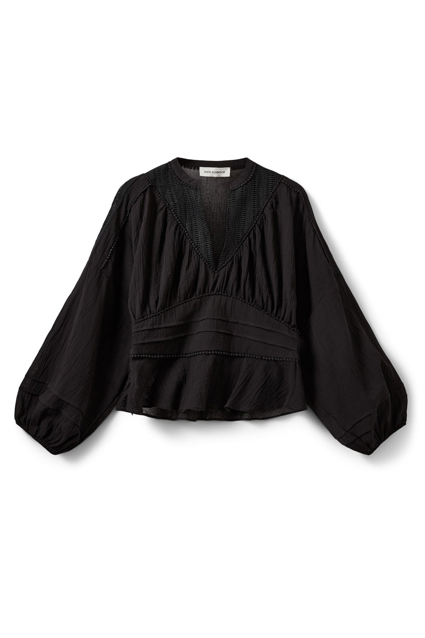 LOUSW LACE DETAIL BLOUSE 1000 Black - S262225