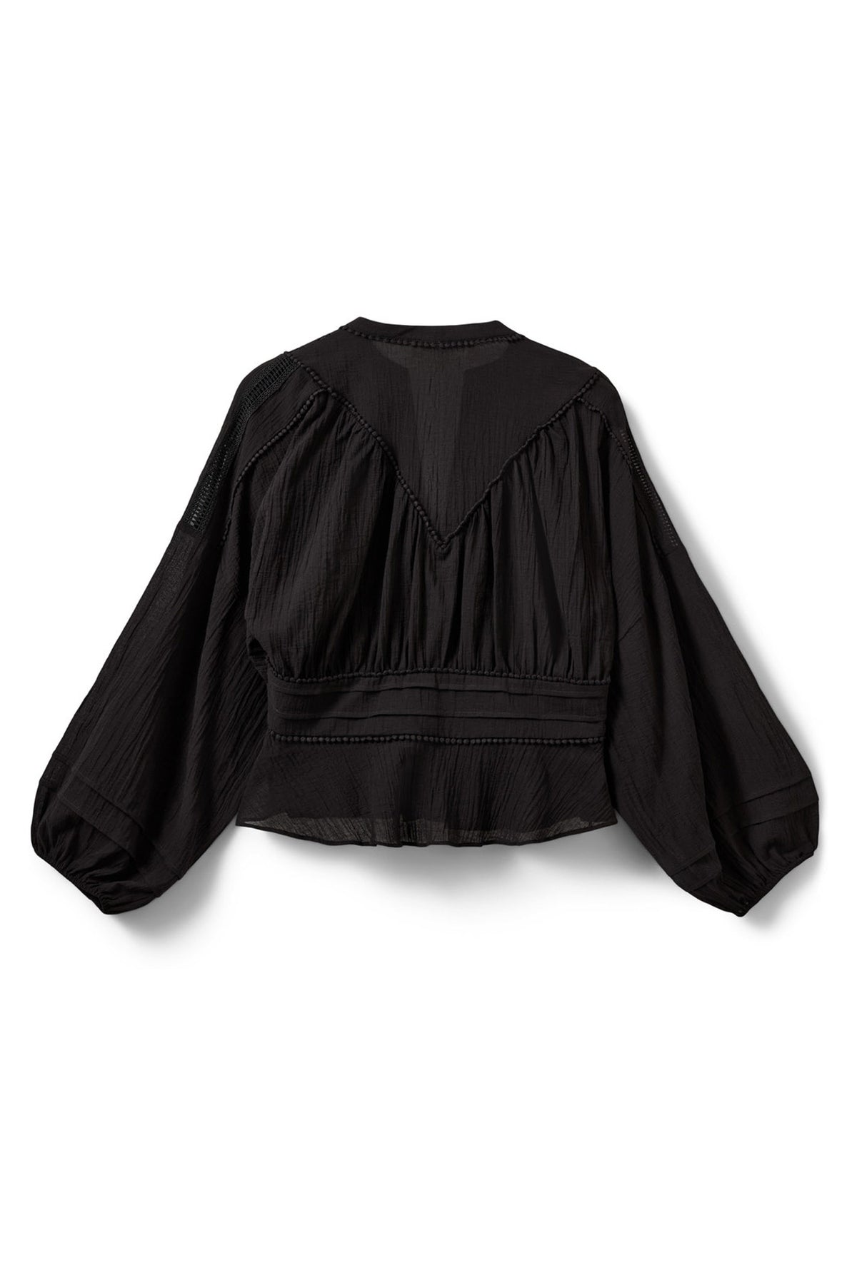LOUSW LACE DETAIL BLOUSE 1000 Black - S262225