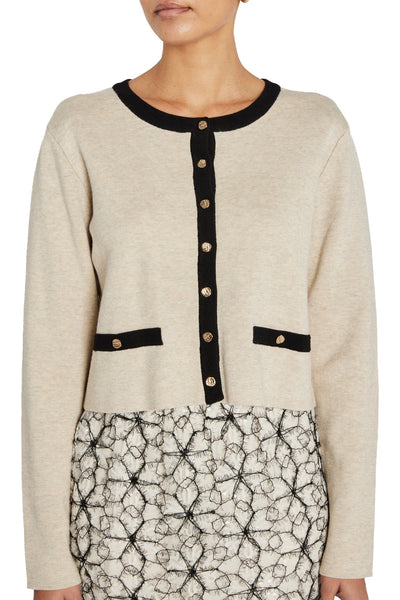 AnemoneBBFreias knit cardigan Sand melange - BBW4857 Thumbnail
