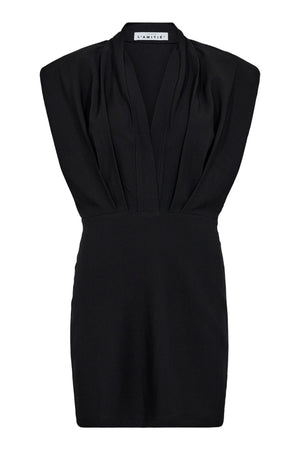 L'egance Crop Drape Dress Black