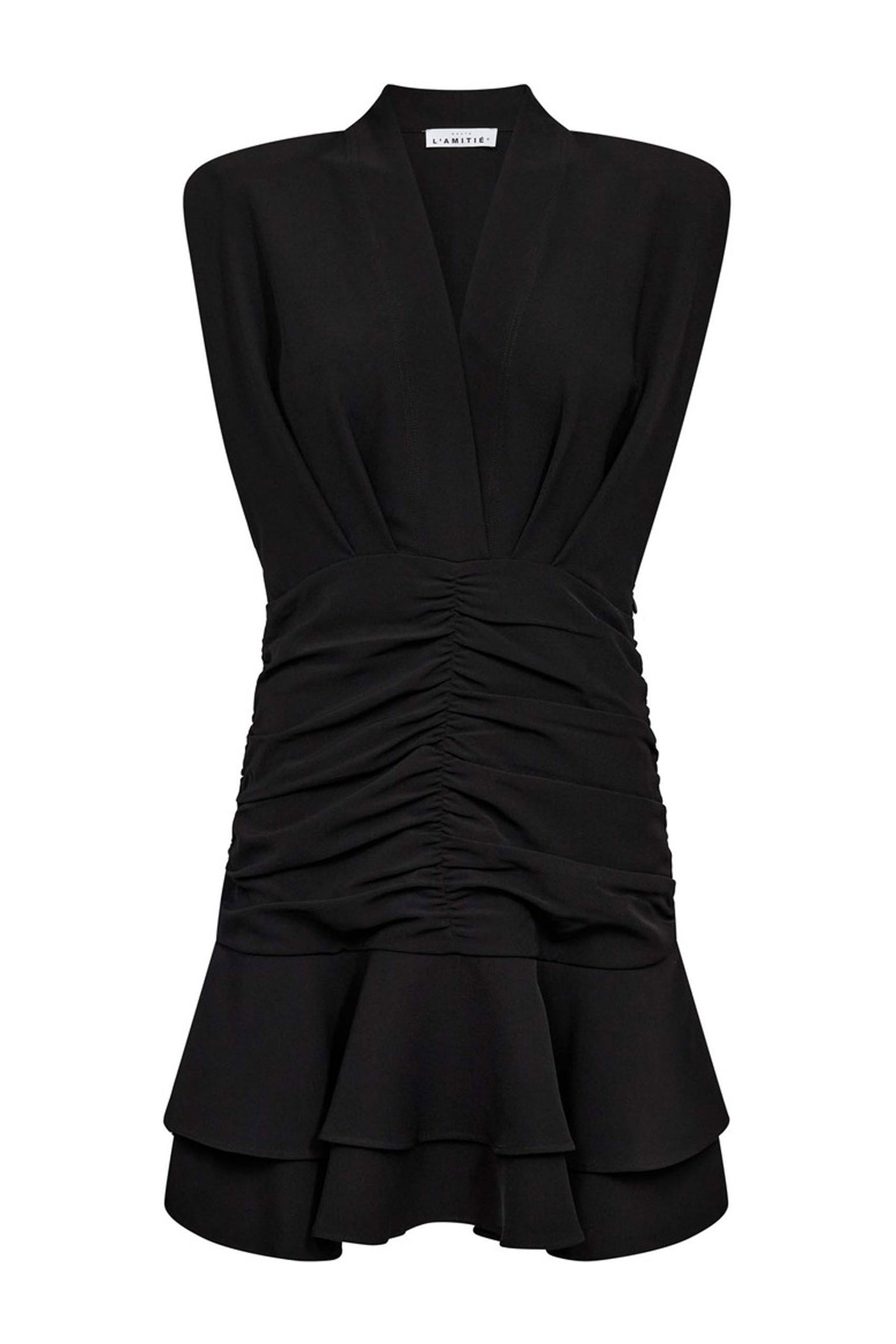 L'egance Gather Crop Dress Black - HL10549