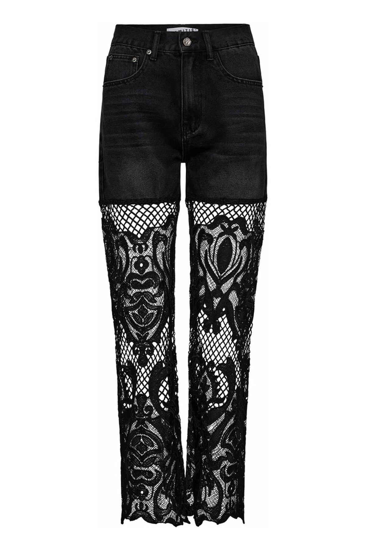 Lace Jeans Black - HL10361