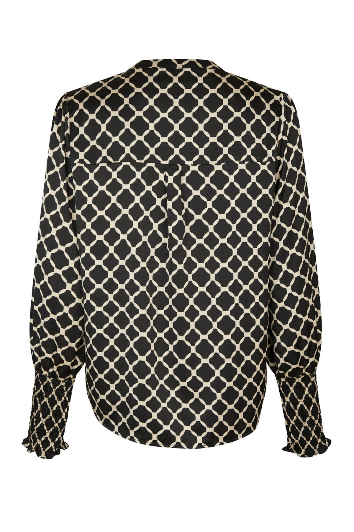 Landa Tile Print Blouse Black - 166926