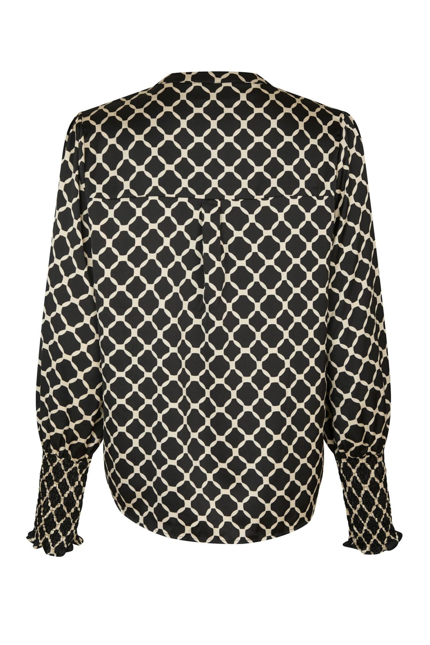 Landa Tile Print Blouse Black - 166926