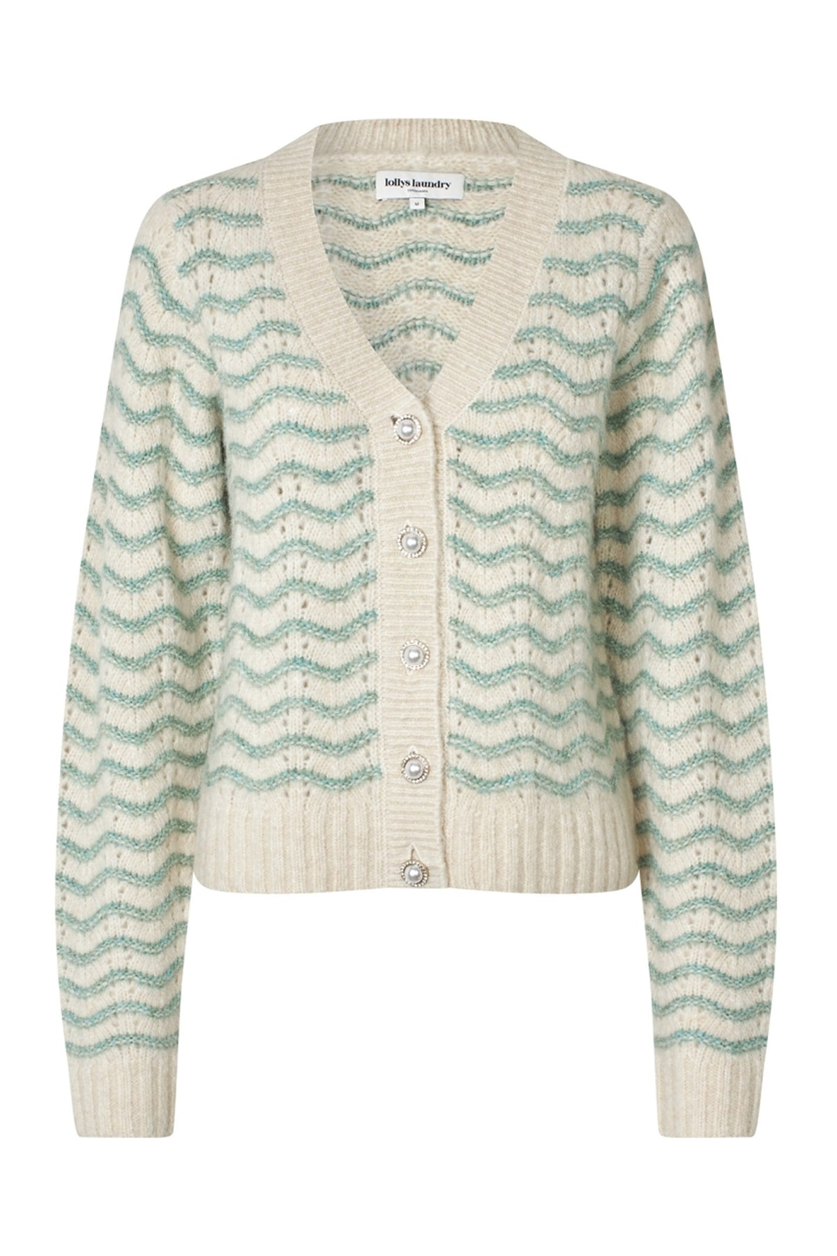 LanoLL Cardigan Knit LS 49 Dusty Green - 25404-5002