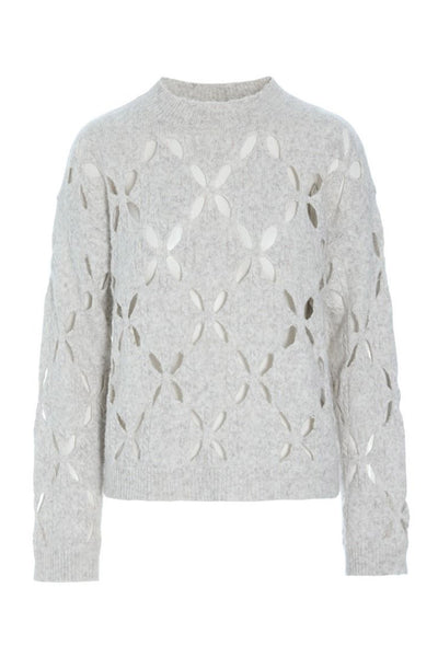 Lantern langærmet bluse WHITE MARBLE - 259-1079-5552 Thumbnail