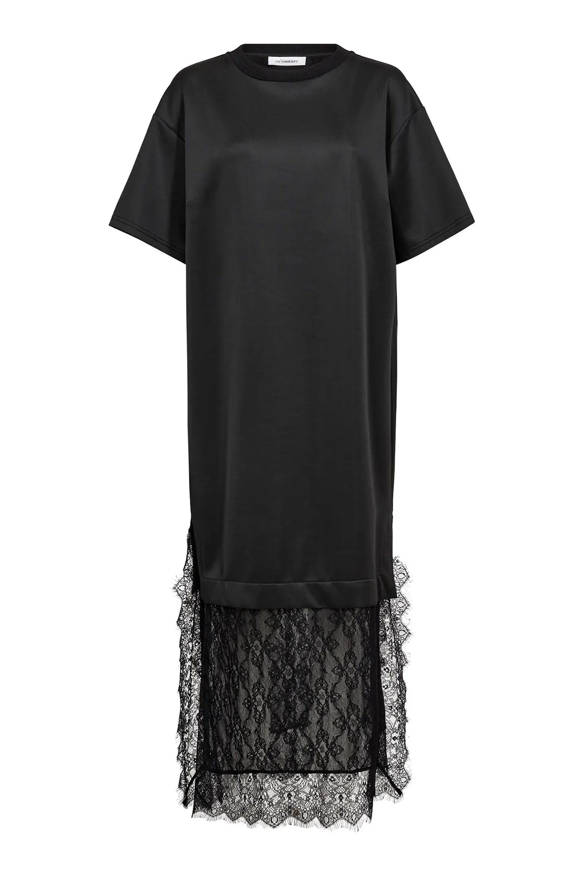 LarsonCC Mix Lace Dress 65001-Black - 500172