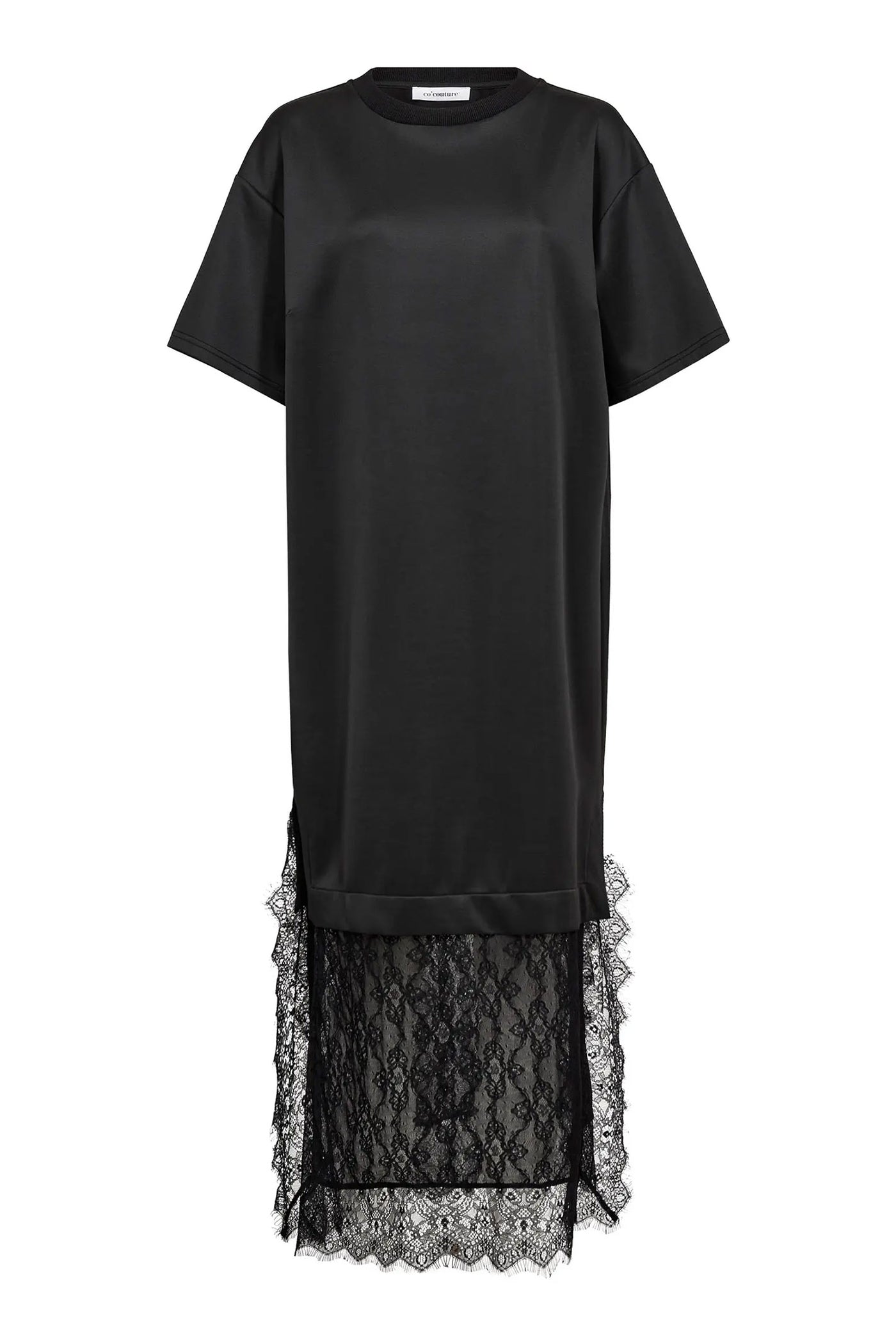 LarsonCC Mix Lace Dress 65001-Black - 500172