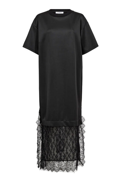 LarsonCC Mix Lace Dress 65001-Black - 500172 Thumbnail