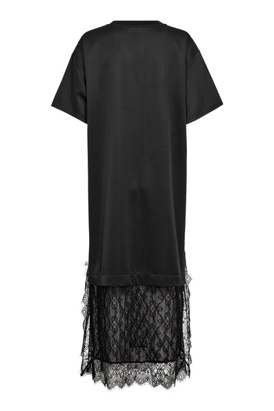 LarsonCC Mix Lace Dress 65001-Black - 500172 Thumbnail