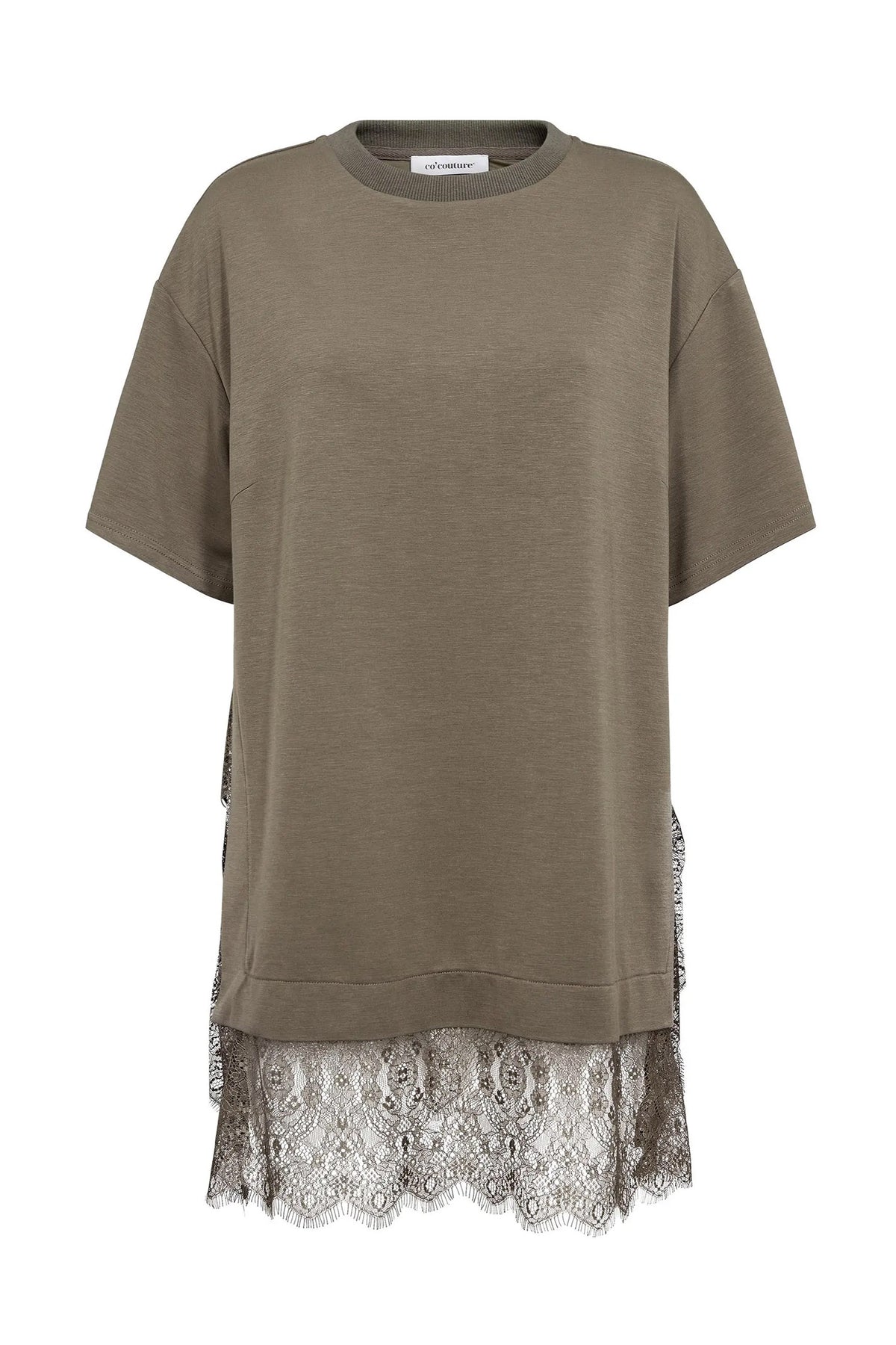 LarsonCC Mix Lace Tee 60009-Olive - 500414