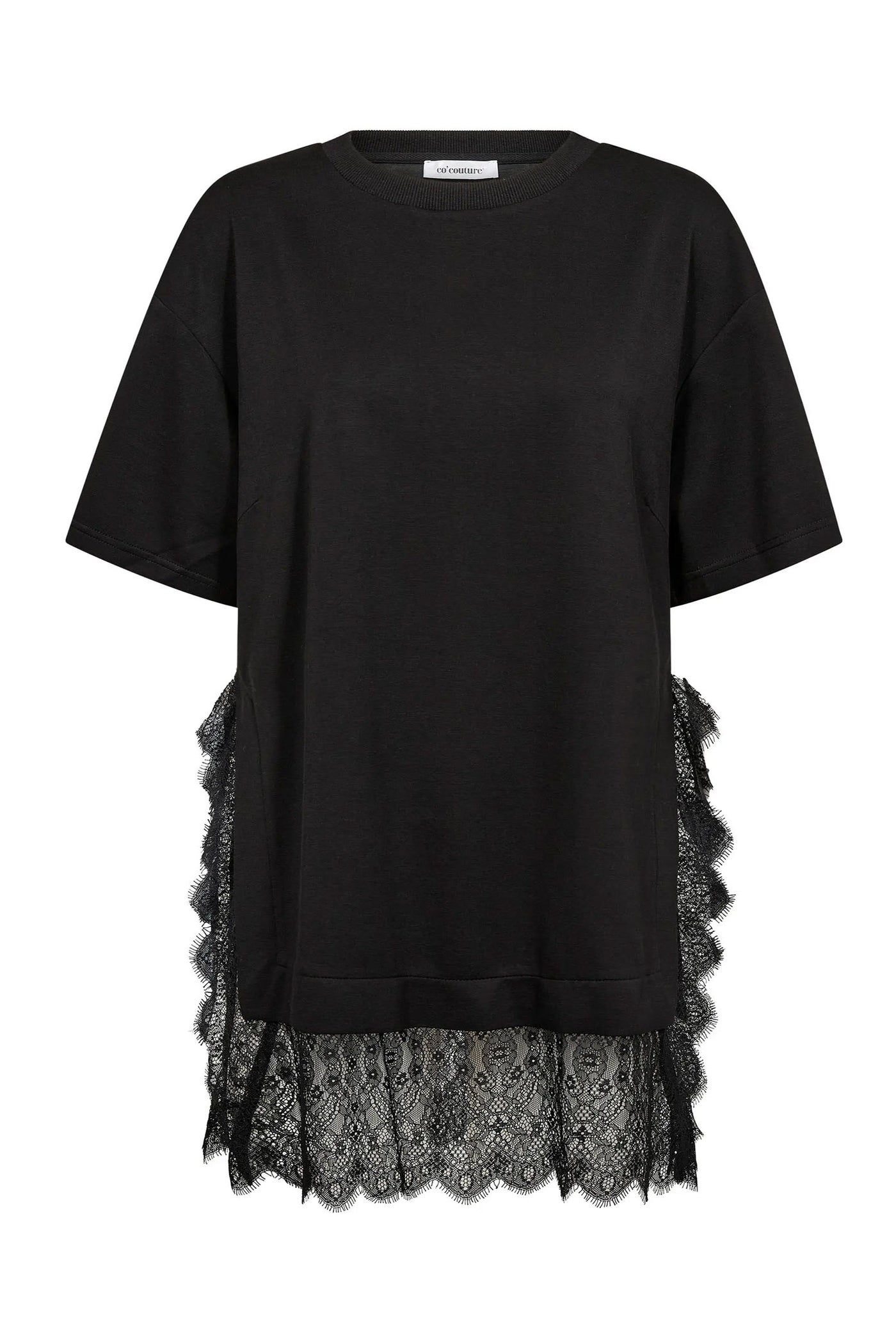 LarsonCC Mix Lace Tee 65001-Black - 500414