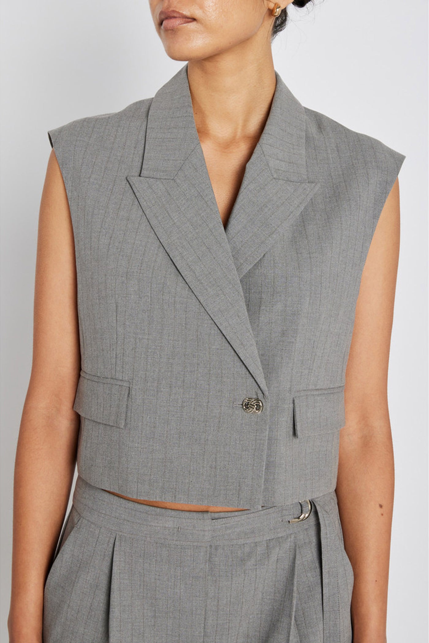 LataniaBBLinis waistcoat Grey - BBW4902