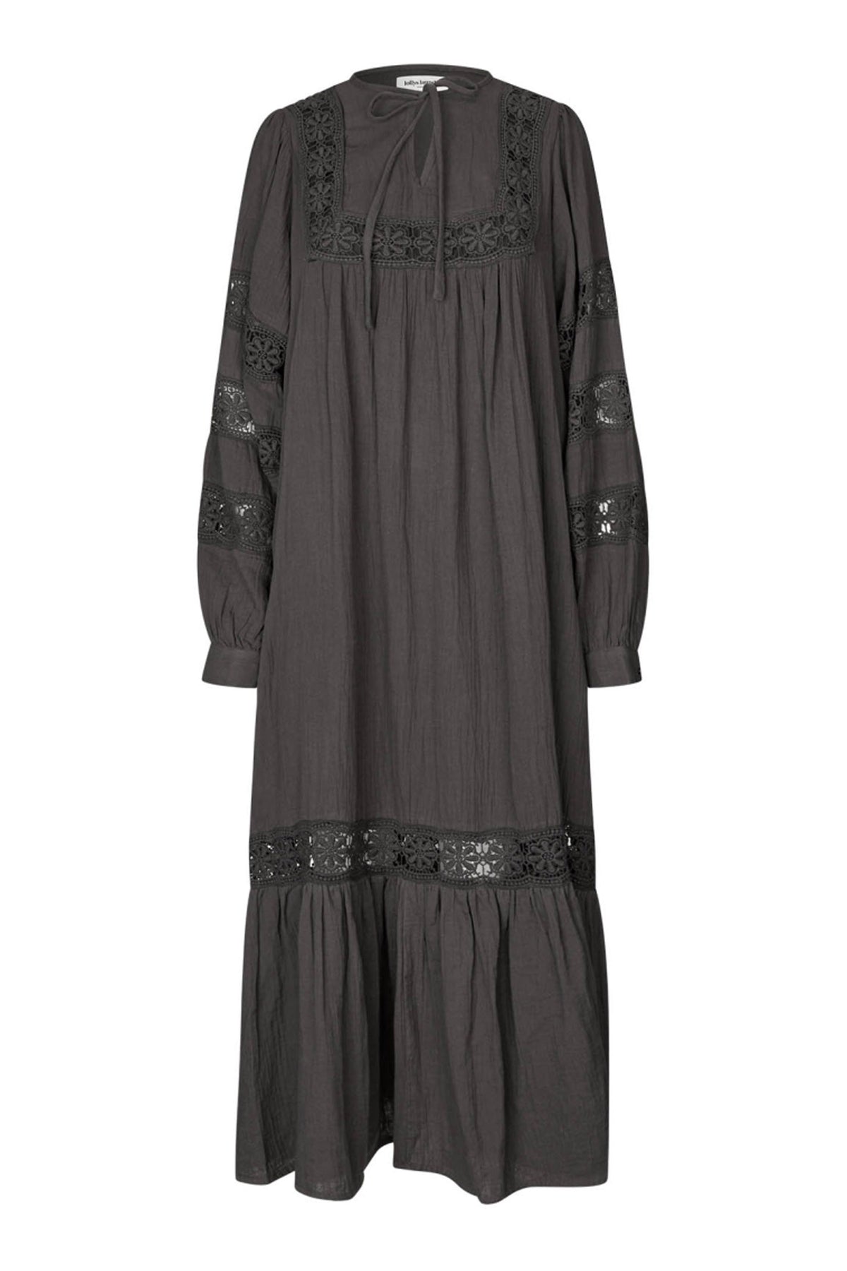 LatourLL Lace Maxi Dress LS 87 Dark Mokka - 25409-3000